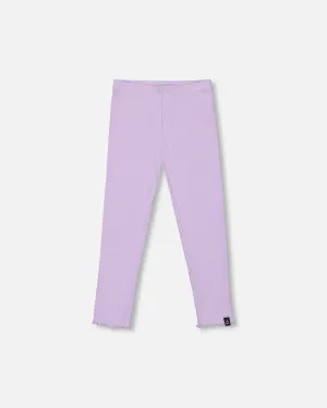 Deux Par Deux Ribbed Leggings - Lupine