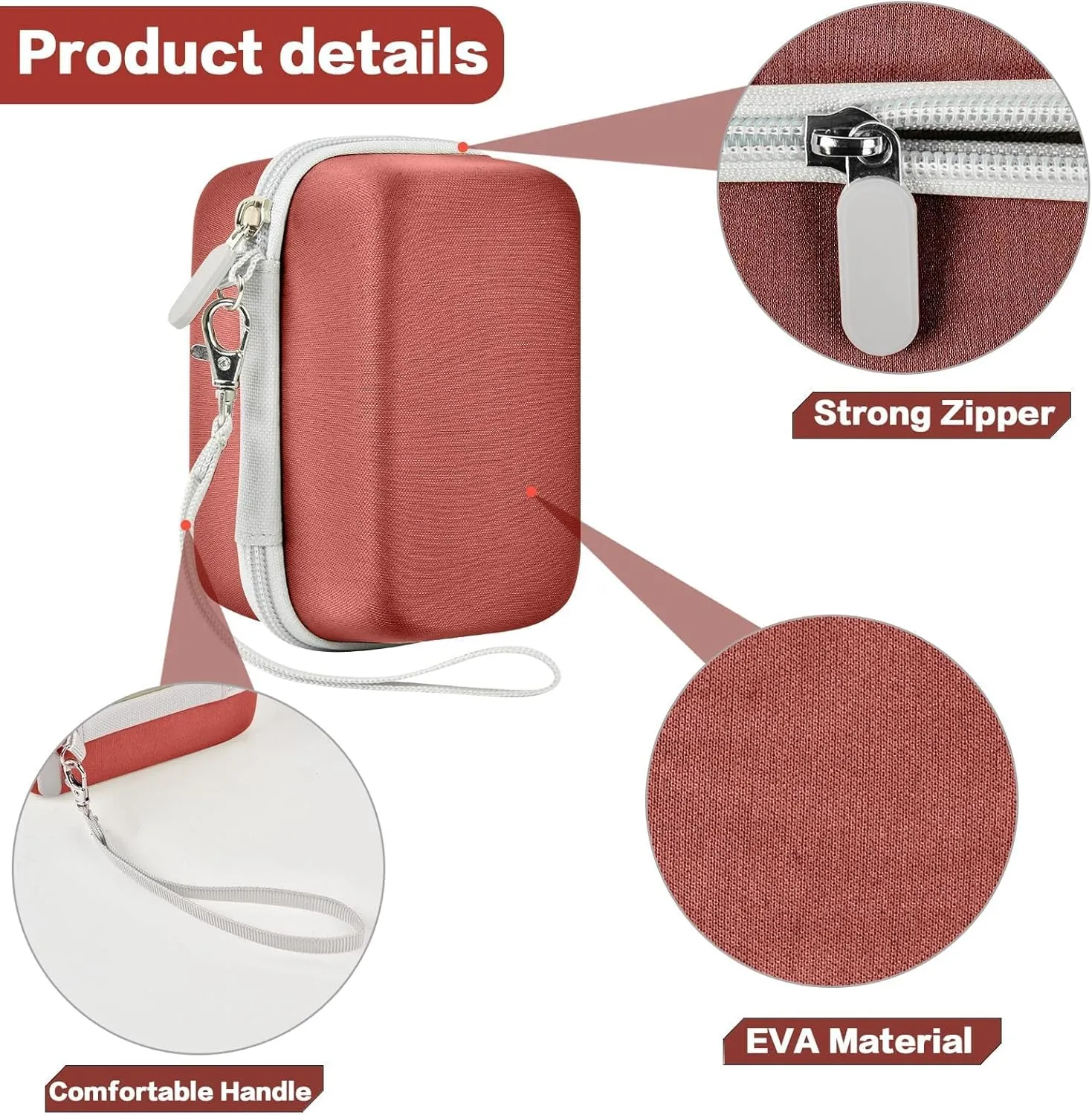 Digital Camera Case Compatible with KODAK EKTAR H35 H35N Half Frame Film Camera, Storage Holder Organizer for Kodak Ultra F9 M35 M38 Paper Shoot kamera, 35mm Film Rolls (Box Only)- Brown