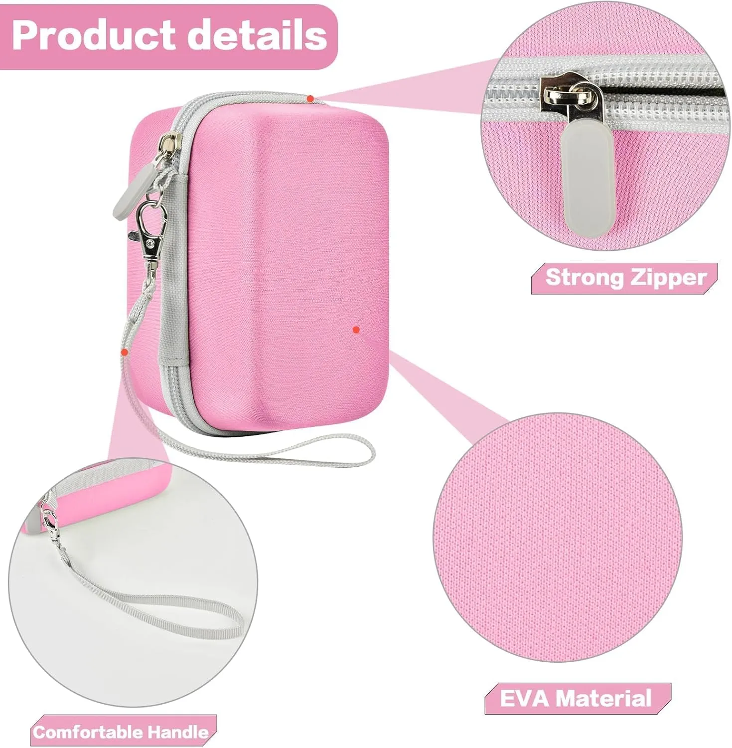 Digital Camera Case Compatible with KODAK EKTAR H35 H35N Half Frame Film Camera, Storage Holder Organizer for Kodak Ultra F9 M35 M38 Paper Shoot kamera, 35mm Film Rolls (Box Only) -Pink