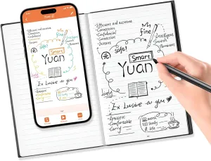 Digital Notebook with Smart Pen, Real-time Sync for Digitizing, Bluetooth Wireless Paper for Note-taking, Smart Writing Set Store Handwritten Notes Digitally, with Connected Notebook Notes App