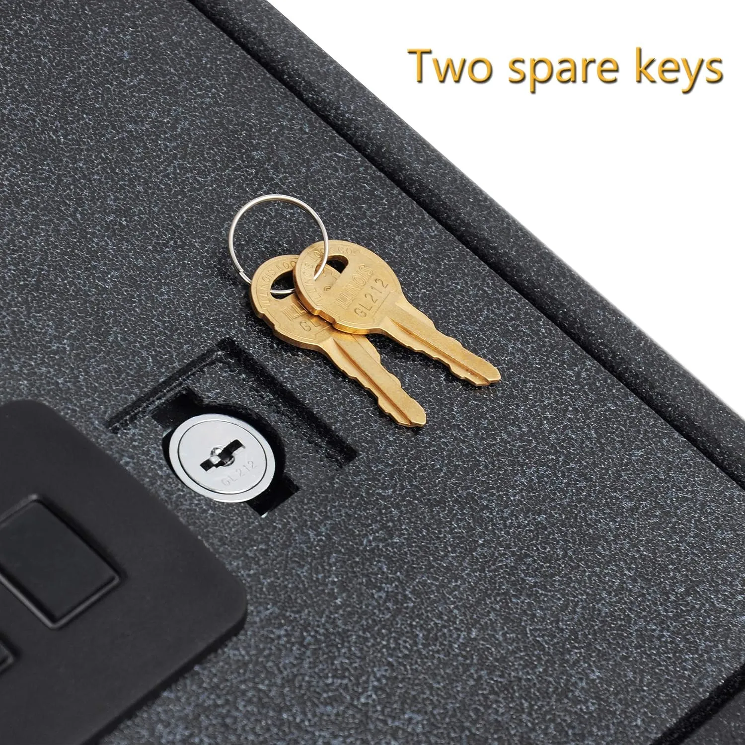 E-Macht Top Open Keypad Safe with LED Display, Cabinet Safes 0.4 Cubic Feet Black