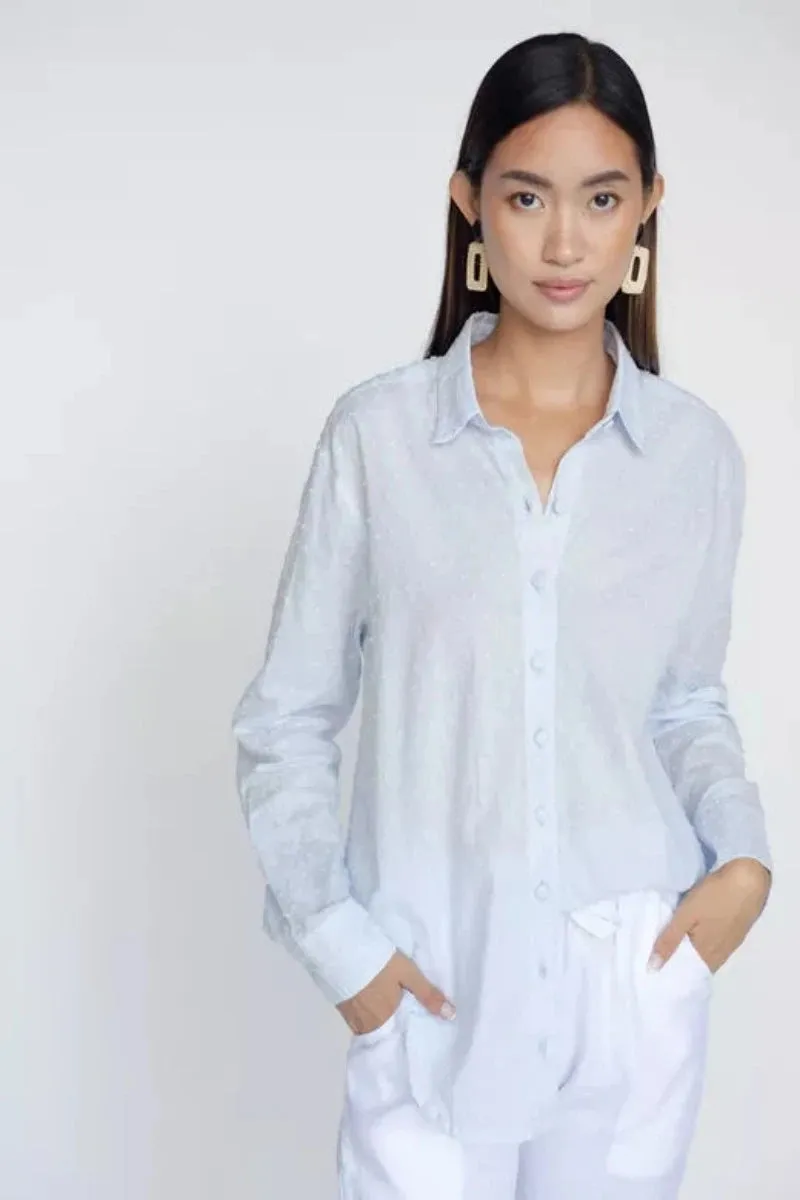 EADIE DRAWSTRING LINEN PANT - LE BLANC