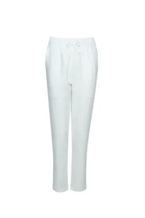 EADIE DRAWSTRING LINEN PANT - LE BLANC