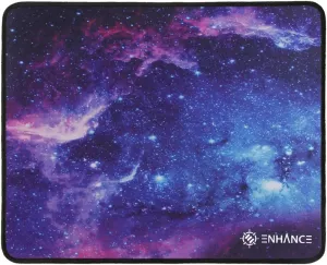 ENHANCE Small Gaming Mouse Pad (12.6 x 10.6) - Small Mouse Mat, Anti-Fray Stitching, Non-Slip Rubber Base, Precision Tracking for Mousepad with Smooth Cloth Fabric Professional Esports Mat (Galaxy)