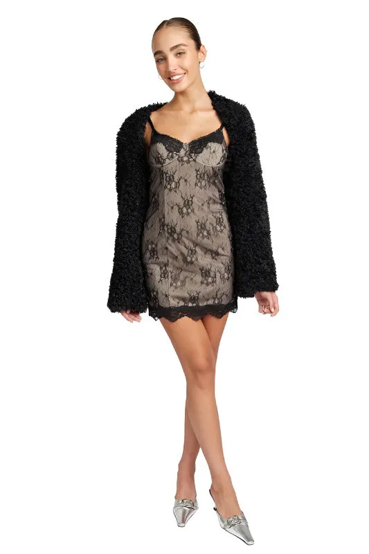 FAUX FUR BOLERO