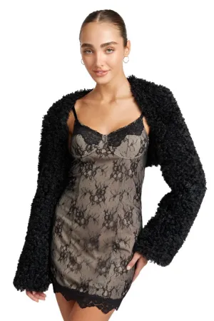 FAUX FUR BOLERO