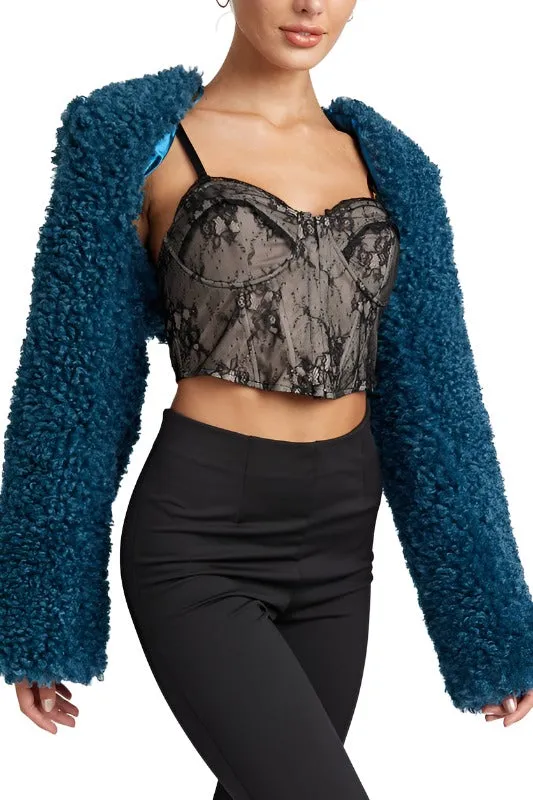 FAUX FUR BOLERO