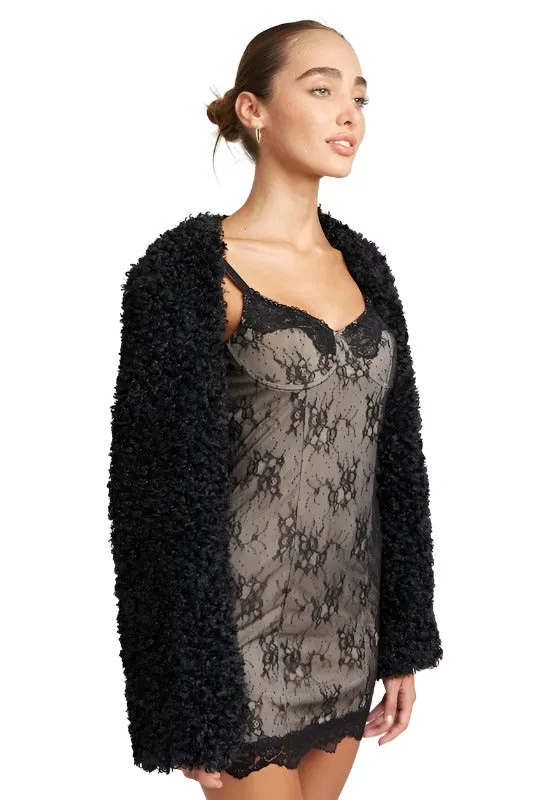 FAUX FUR BOLERO