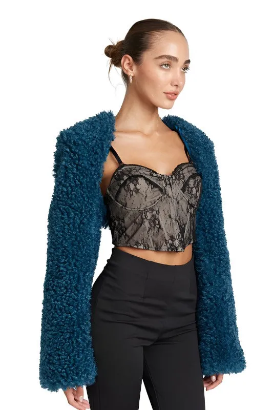 FAUX FUR BOLERO