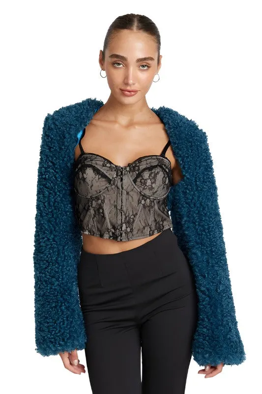 FAUX FUR BOLERO