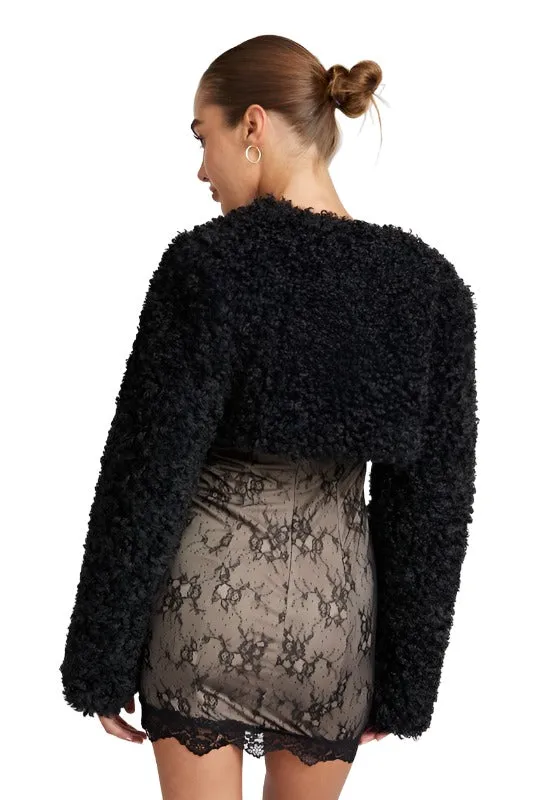 FAUX FUR BOLERO