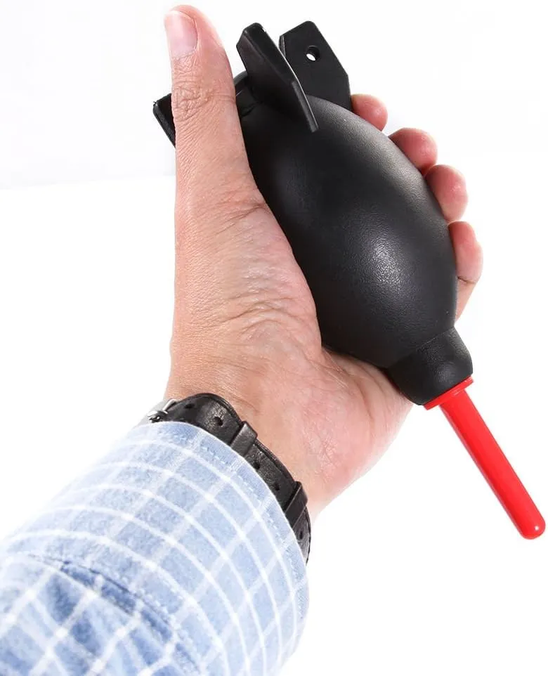 FocusFoto PRO 6.6 Inch Rubber Rocket Air Blower Duster Cleaner Dust Cleaning for DSLR Camera CCD Lens Keyboard Red