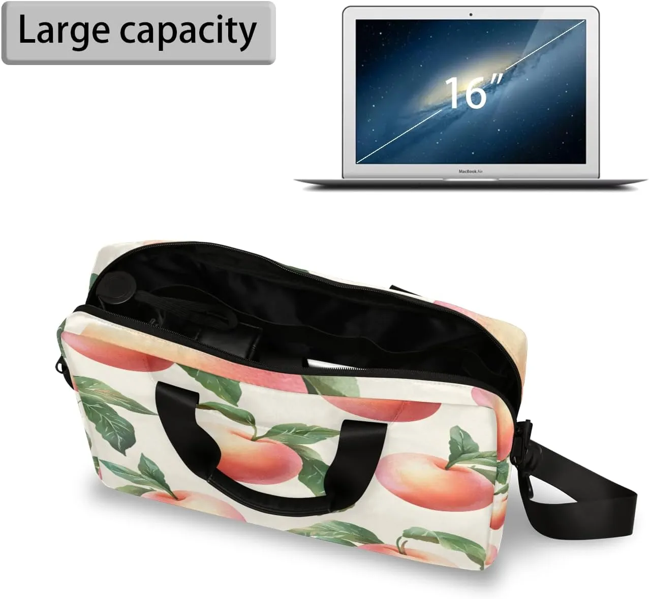 Fruit Apples Laptop Bag for 14 15 15.6 Inch, Waterproof Laptop Sleeve Case Computer Cover Carrying Bag Travel Work Briefcase Shoulder Bags