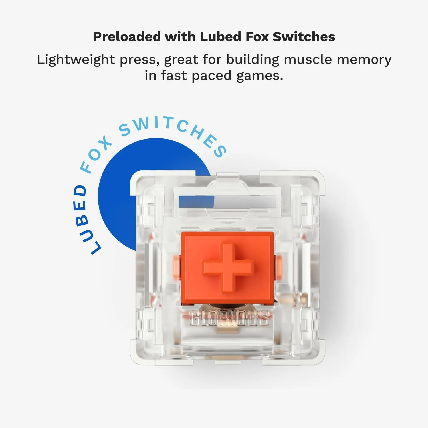 Glorious Gaming GMMK 2-65 Percent Keyboard - White Custom Layout - Compact Low-Profile - Hotswap w/Cherry Mx Style Switches - Incl. Double Shot Keycaps & Linear Switches