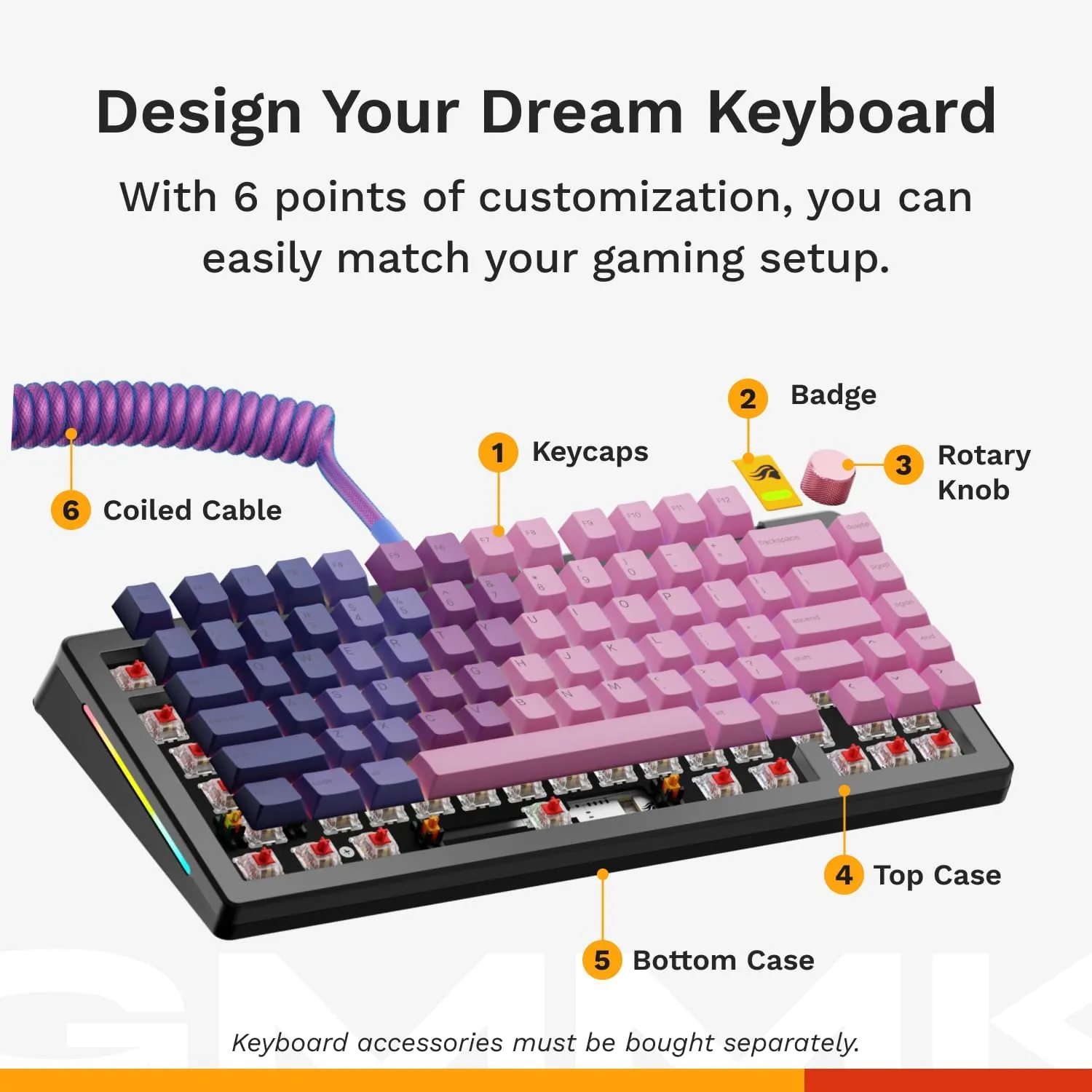 Glorious Gaming - GMMK 3 PRO HE: Wireless Gaming Keyboard Rapid Trigger, Hall Effect, Aluminum Body, 8K Polling Rate, Hotswap MX & Magnetic Switches, Adjustable Actuation, ANSI 75% Tenkeyless (Black)