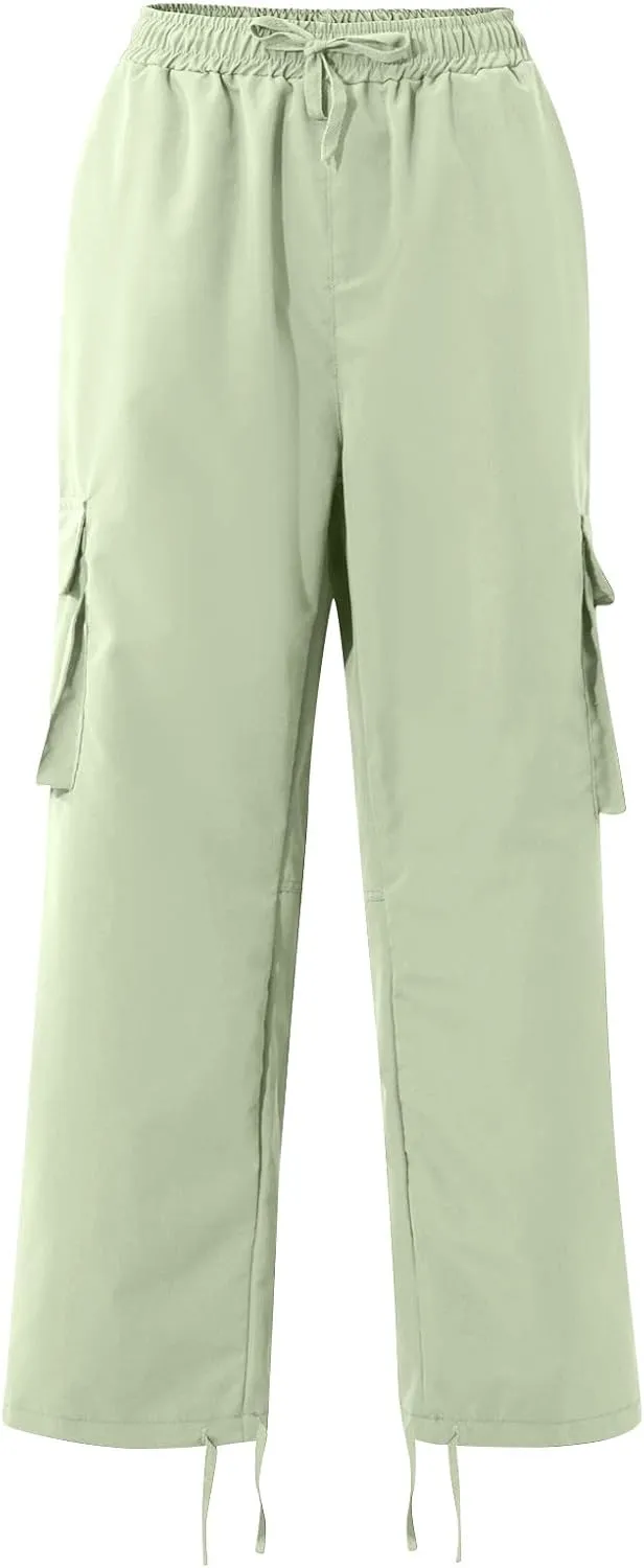 GOFULY Cargo Pants for Men Stretch Elastic Waist Drawstring Hiking Pants with Multi Pockets Sweatpants 2024 Joggers Trouser