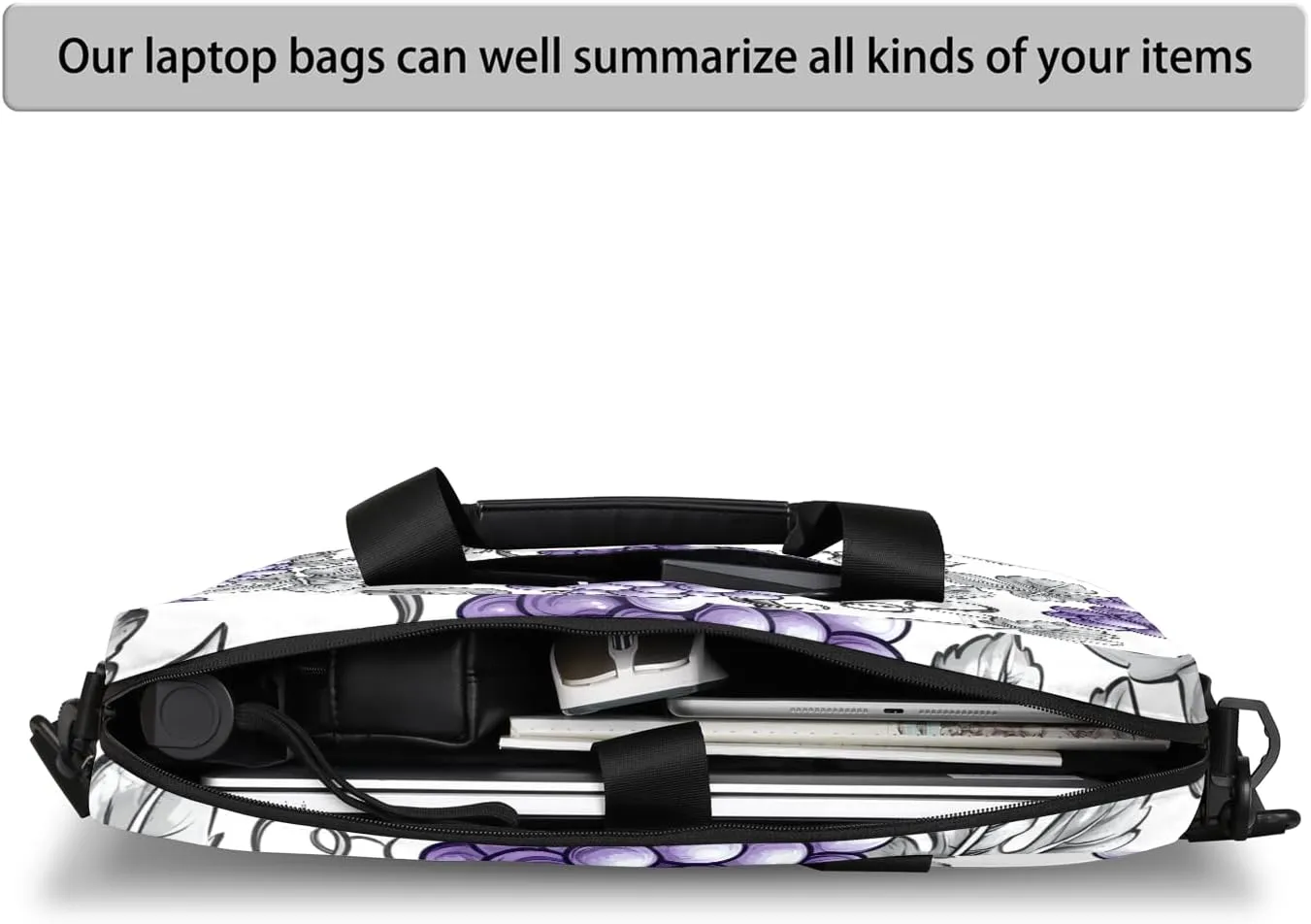 Grape Laptop Bag for 14 15 15.6 Inch, Waterproof Laptop Sleeve Case Computer Cover Carrying Bag Travel Work Briefcase Shoulder Bags