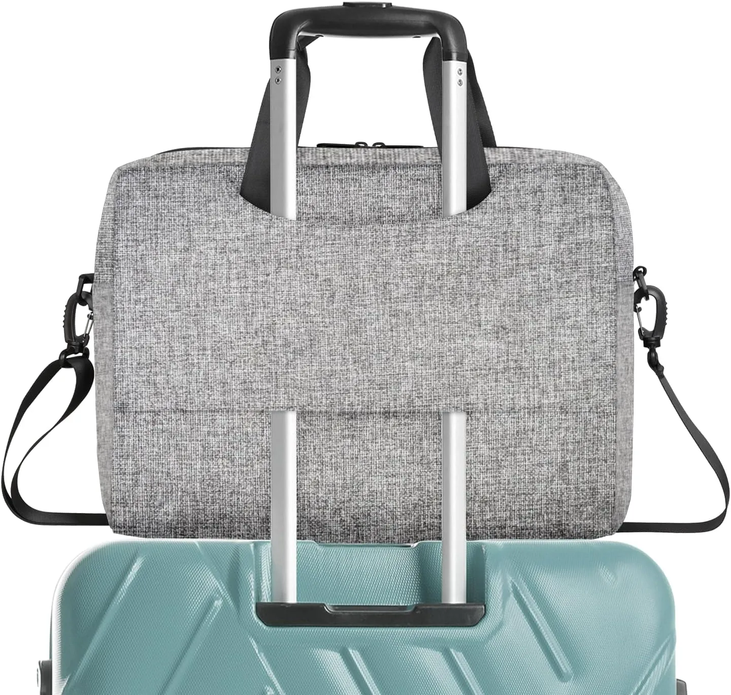 Gray Laptop Sleeve Case 14 15 15.6 inch, Gray Laptop Briefcase Shoulder Bag Waterproof Travel Computer Cover Carrying Bags