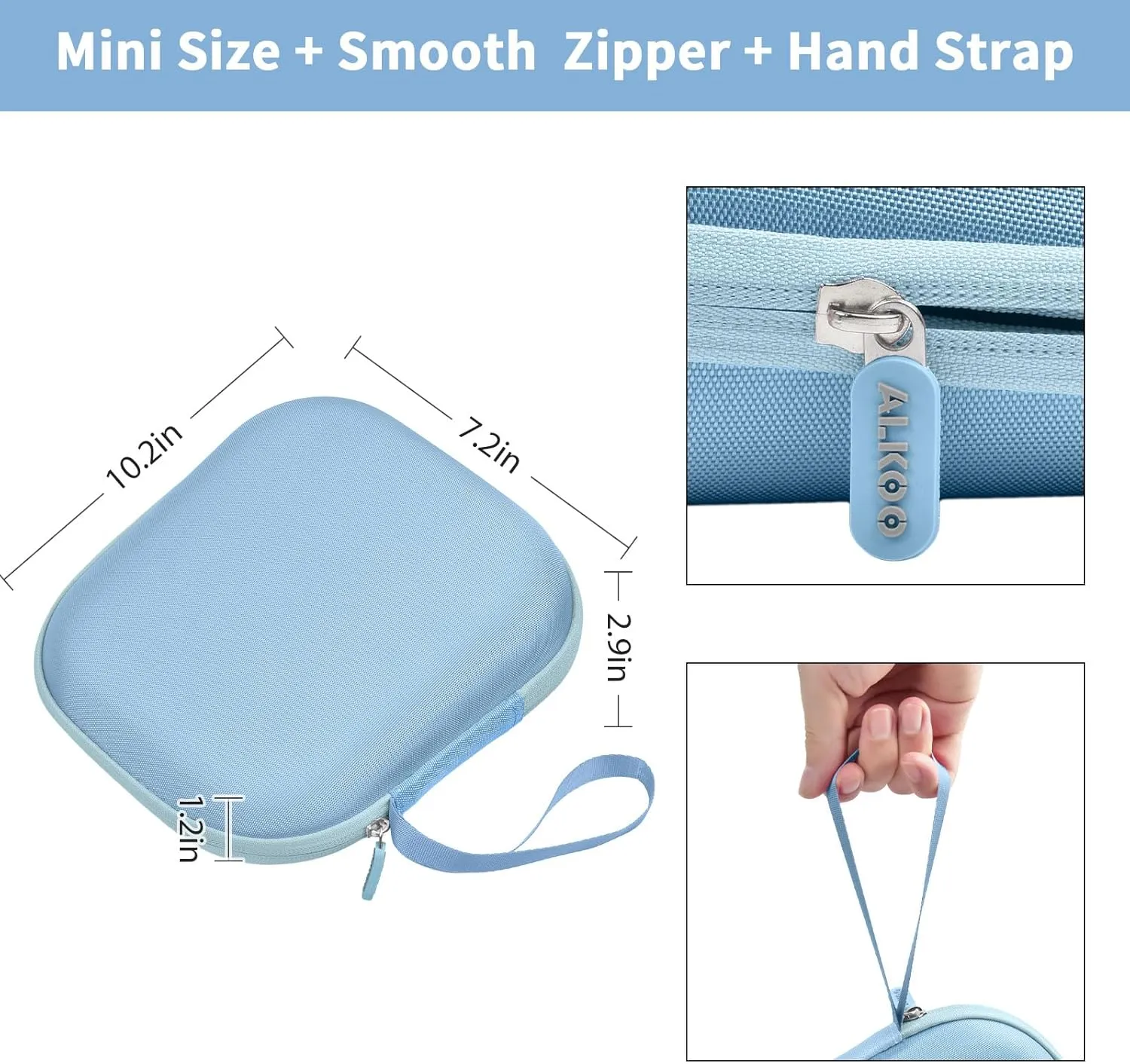 Headphone Case Compatible with BERIBES/for JBL Tune 510BT/ 720BT/ for Sony WH-CH520/ WH-CH720N/ WH-1000XM4/ for TOZO HT2 Noise Cancelling Headphones, Wireless Bluetooth Over Ear Earphone Bag (Blue)