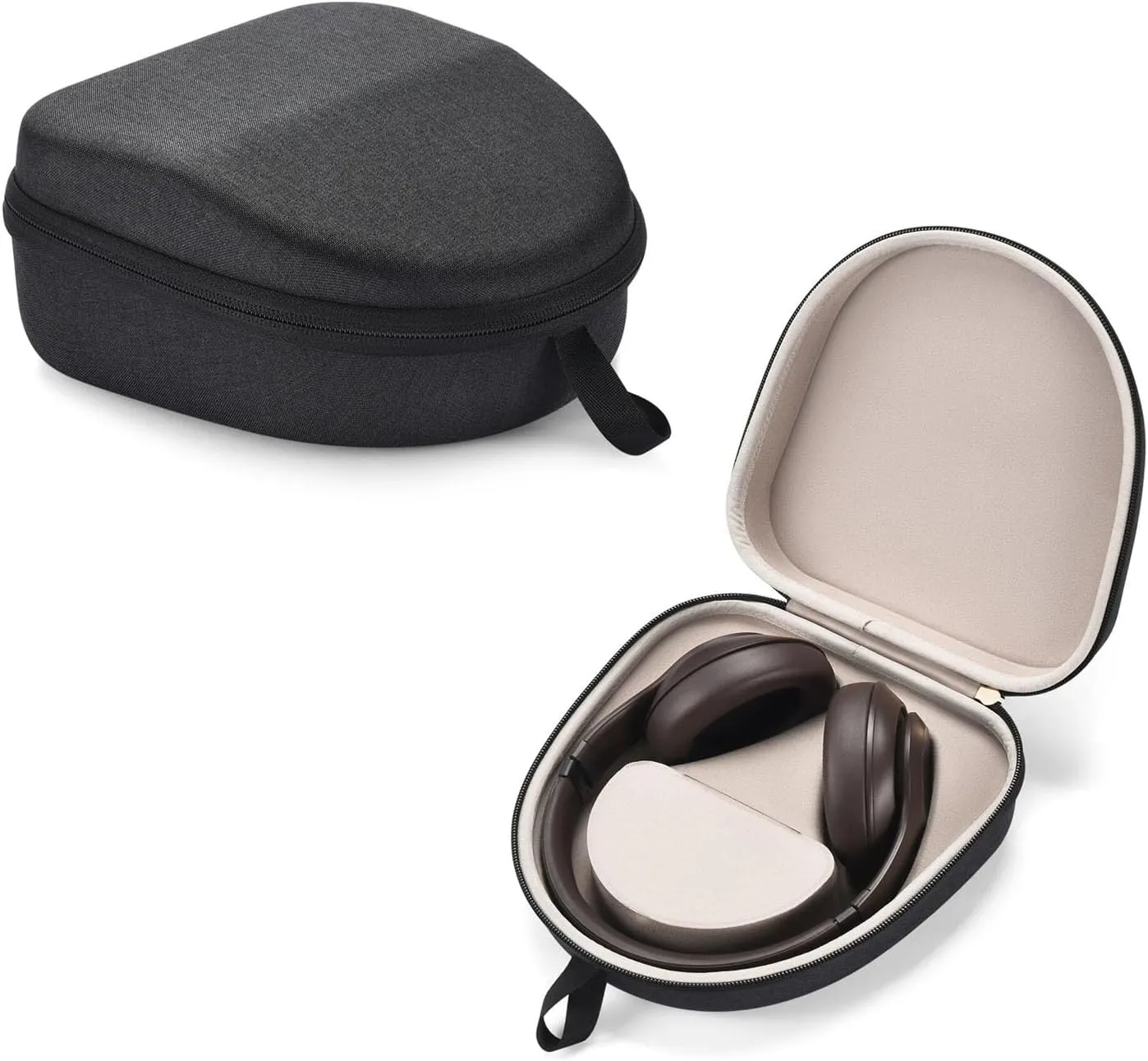 Headphone Storage Case Compatible for Beats Solo 4/Solo 3/Solo 2/Solo Pro Wireless Bluetooth Earphones, Hard Shell Travel Carrying Bag for Beats Studio Pro/Studio 3 Accessories (Black)
