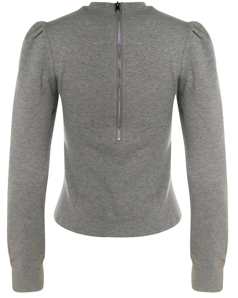 Heather Grey Blair French Terry Puff Sleeve Sweatshirt