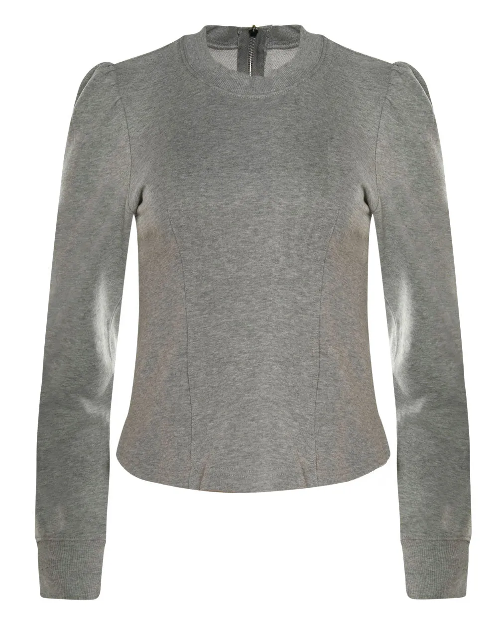 Heather Grey Blair French Terry Puff Sleeve Sweatshirt