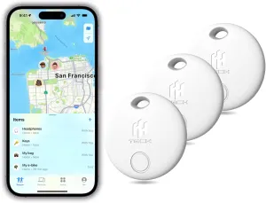 HH-Tech Smart Tag (Pack-3) for Apple iOS Devices, Key Tracker, Item Finder, Luggage Tag, Easily Track Your Wallet, Bag, Suitcase, and More with The Apple iPhone Find My App