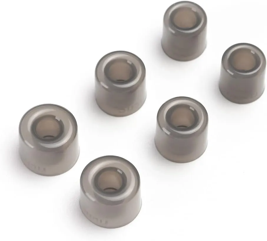 HiFiGo DUNU S&S Earbud Tips for 4.0mm-6mm Nozzle, Silicone Ear Tips Replacement for Da Vinci, Explorer, Titan S2, Wireless/Wired Earphones (S/M/L(Each Size 1 Pair))