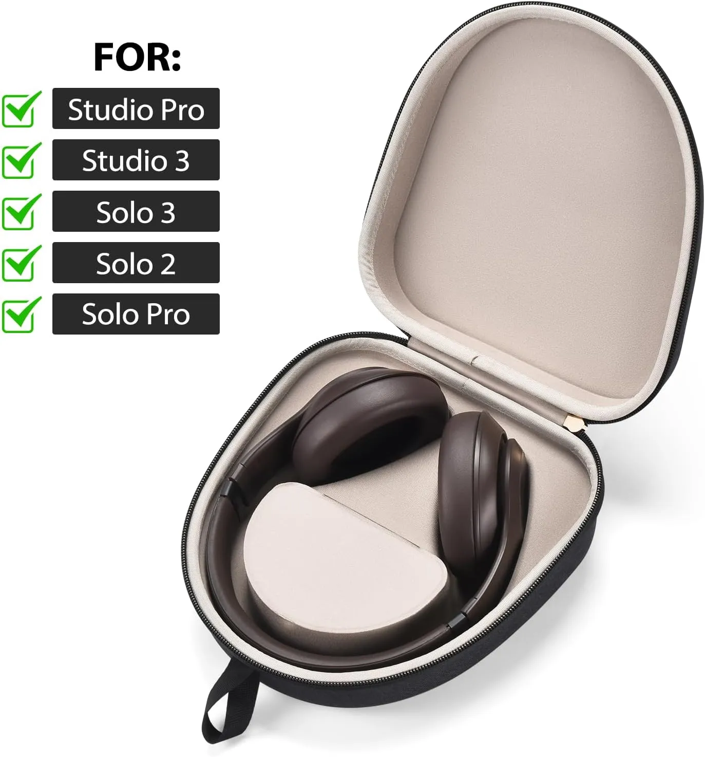 in Ear Headphones Case for Beats Solo 4,Beats Studio Pro,Beats Studio 3,Beats Solo Pro,Beats Solo 2,Beats Solo 3 for Beats Headphones case Cover Easy to Carry for Work Travel Fitness