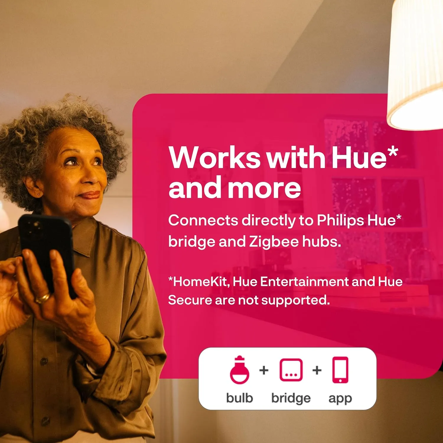 innr Smart Light Bulbs, A19 Zigbee, Works with Philips Hue* and Alexa (Bridge Required), White and Color, RGB, Dimmable Color Changing Light Bulb, E26 LED Bulb 60 Watt, 806lm, 2-Pack