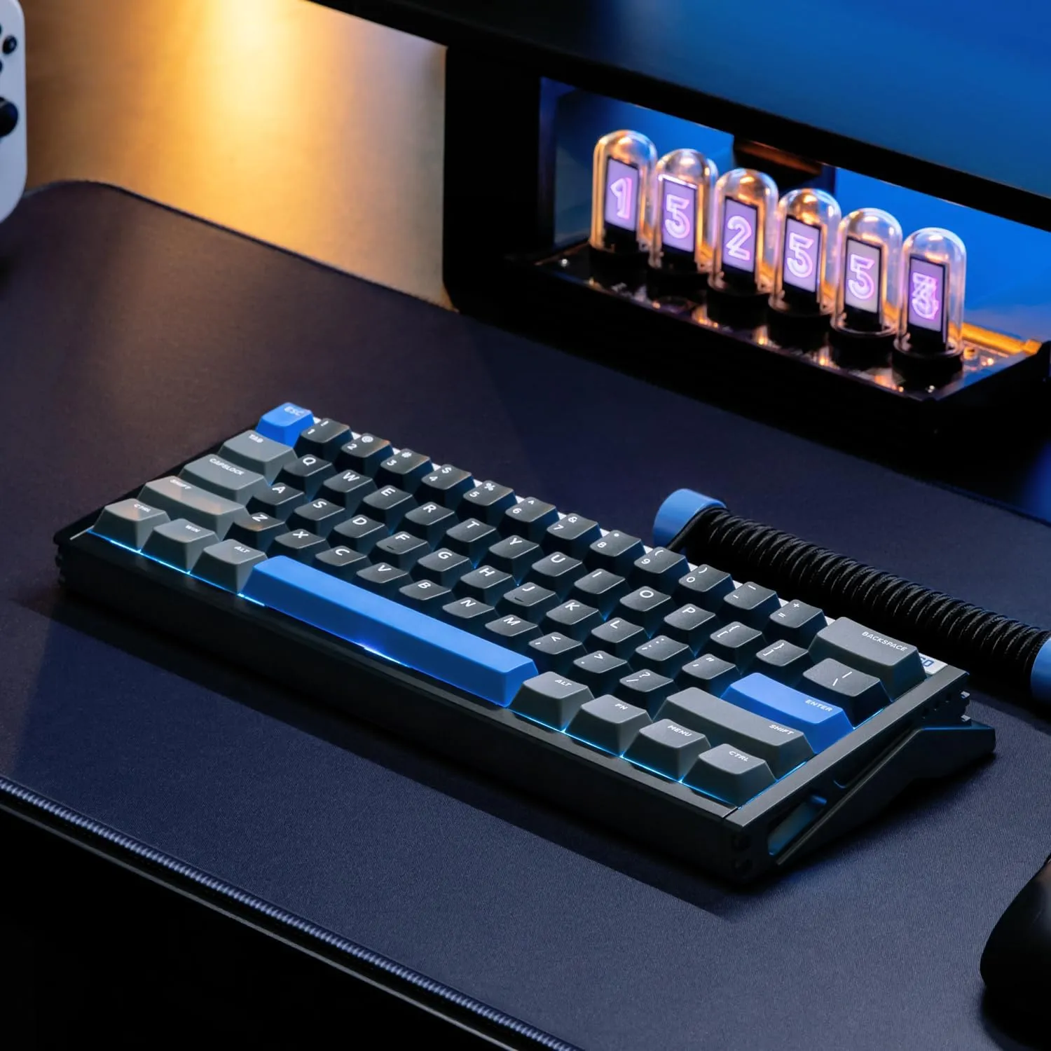 IQUNIX EZ60 Gaming Keyboard, 60% RGB Mechanical Keyboard, 61 Keys with Magnetic Jade Switches, Rapid Trigger, Adjustable Actuation, Double Shot PBT Keycaps, for Win/Mac Laptop PC