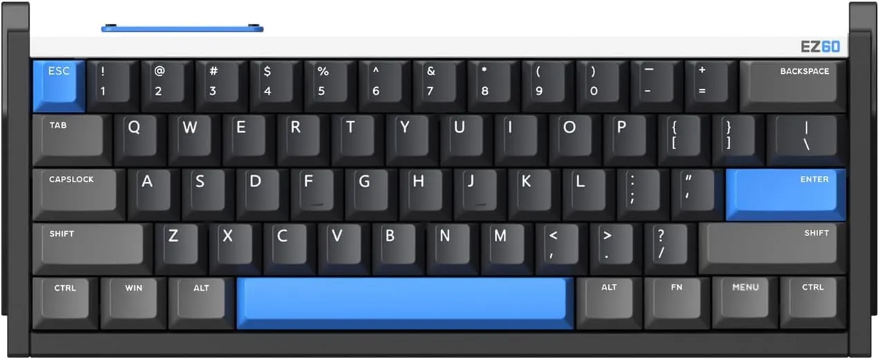 IQUNIX EZ60 Gaming Keyboard, 60% RGB Mechanical Keyboard, 61 Keys with Magnetic Jade Switches, Rapid Trigger, Adjustable Actuation, Double Shot PBT Keycaps, for Win/Mac Laptop PC