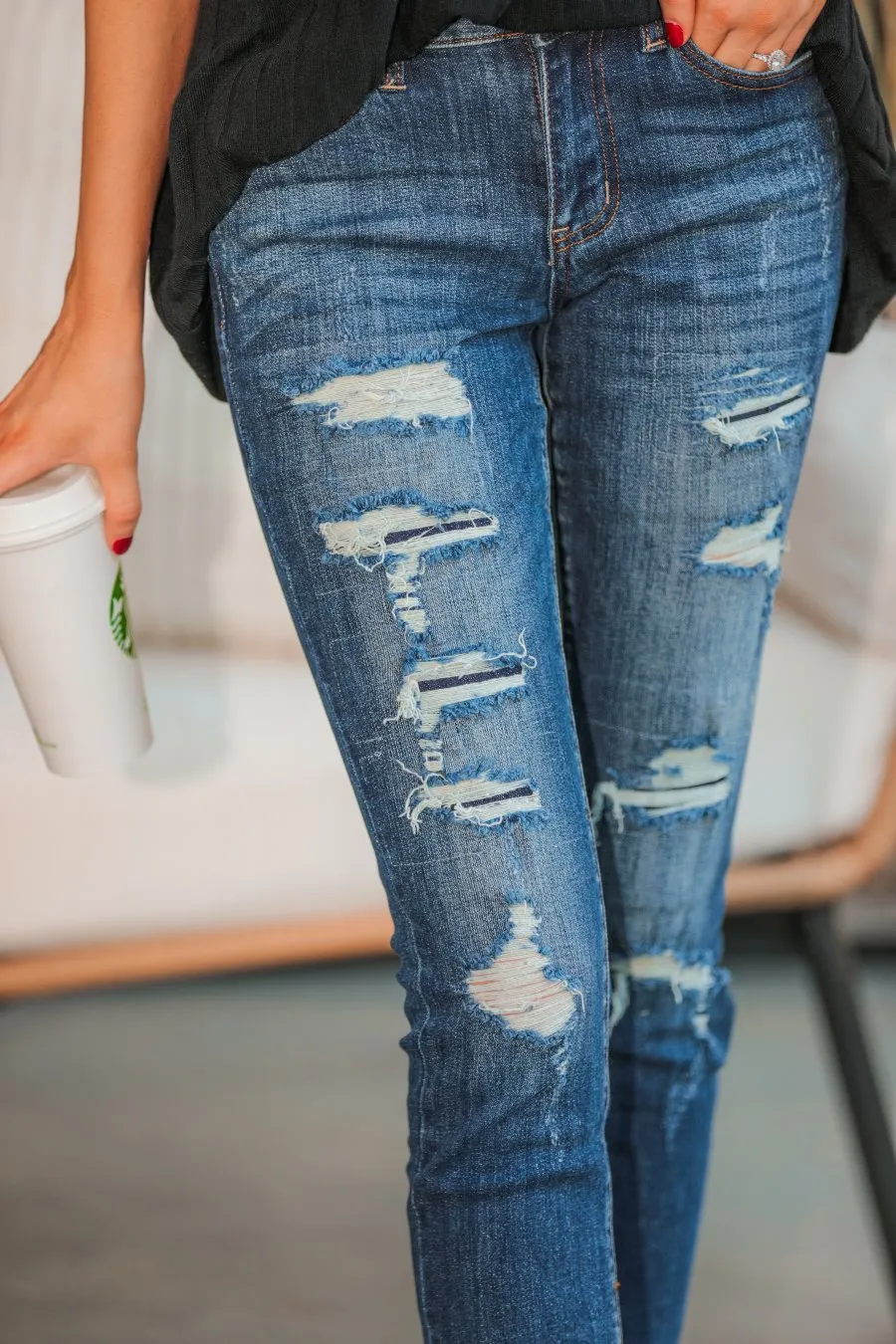 Jasper Distressed Skinny Jeans