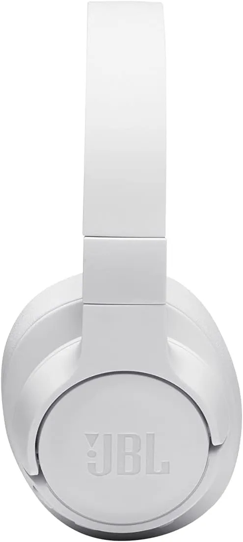 JBL Tune 710BT Wireless Over-Ear Headphones - Bluetooth Headphones with Microphone, 50H Battery, Hands-Free Calls, Portable (White) (Renewed)