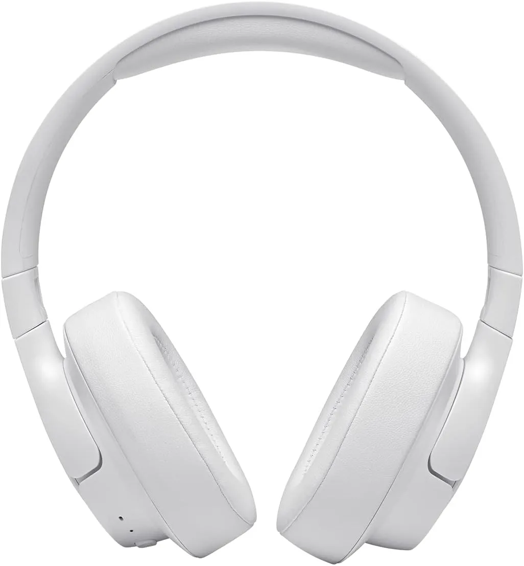 JBL Tune 710BT Wireless Over-Ear Headphones - Bluetooth Headphones with Microphone, 50H Battery, Hands-Free Calls, Portable (White) (Renewed)