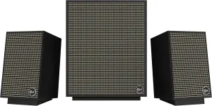 Klipsch ProMedia Heritage 2.1 Multimedia Mid Century Modern Desktop Computer Speaker Monitors with 8 Subwoofer, Matte Black