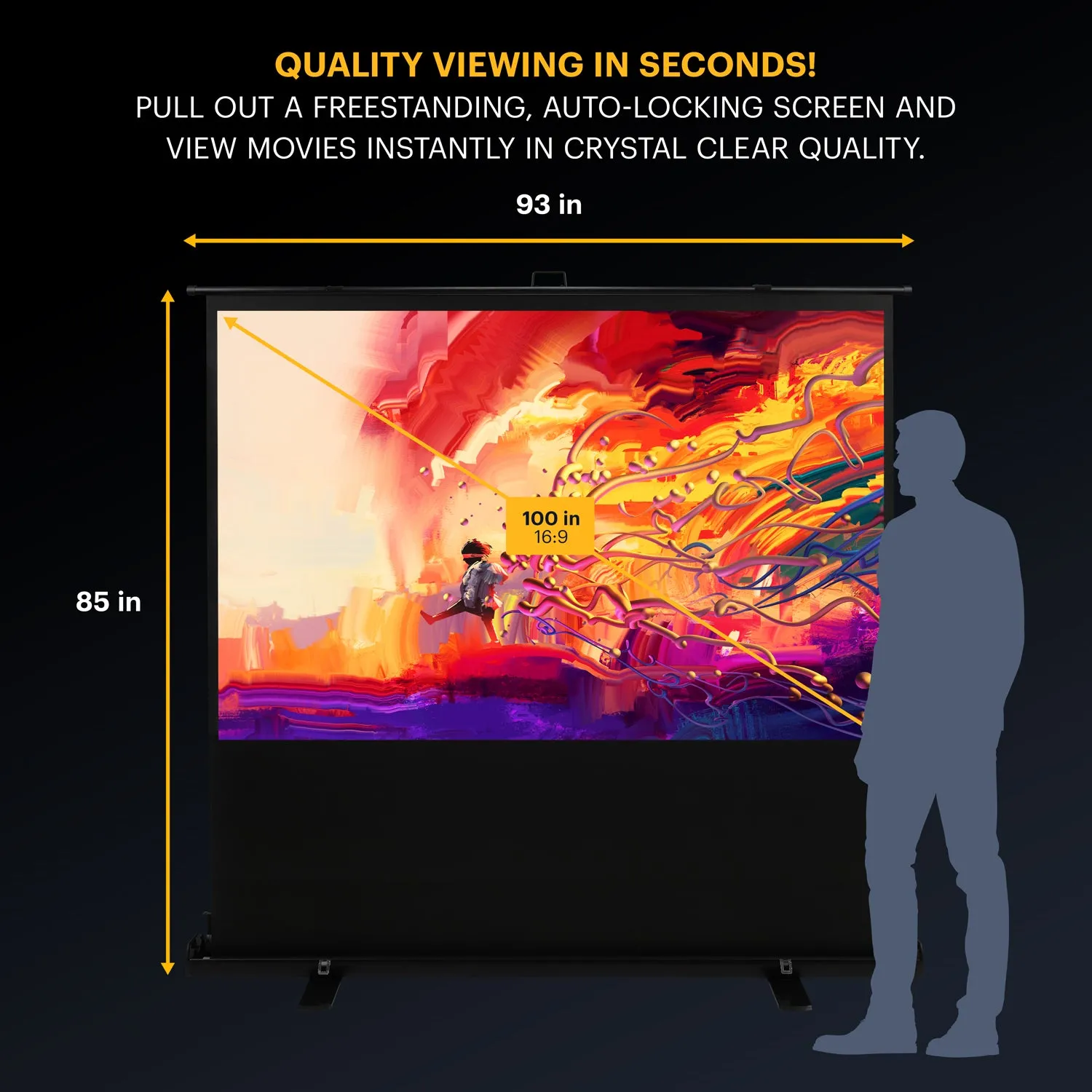 KODAK Instant Cinema 100" Pull Up Projection Screen