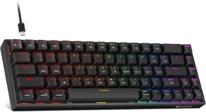 KOORUI Gaming Keyboard 60 Percent, Wired Ultra-Compact Mechanical Keyboard 68 Keys,Mini Keyboards with RGB Backlit for Windows MacOS Linux-Easy to Carry On Trip