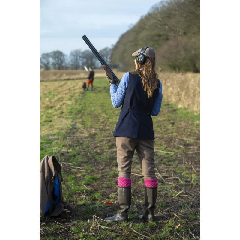 Laksen Lady Broadland Moleskin Shooting Vest - Navy