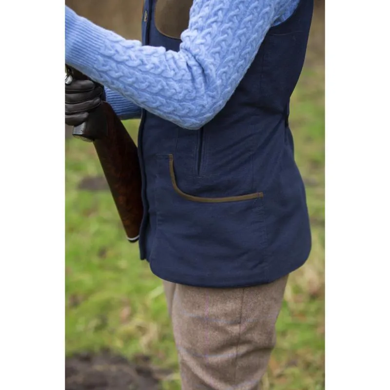 Laksen Lady Broadland Moleskin Shooting Vest - Navy