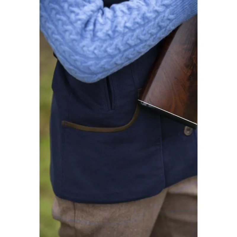 Laksen Lady Broadland Moleskin Shooting Vest - Navy