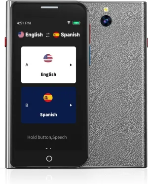 Language Translator Device, ChatGpt AI Translator, Instant Two-Way Voice Translation in 139 Languages, No WiFi Needed Real-Time Translation, Voice/Photo/Recording/Offline for Business Study Travel