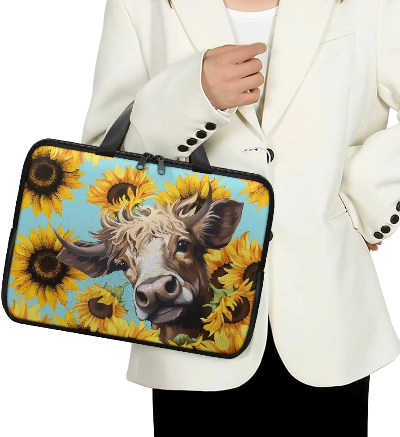 Laptop Bag for Women Men 10-17 Inch Waterproof Pu Leather Laptop Briefcase Handbag Portable Work Computer Tote Bag