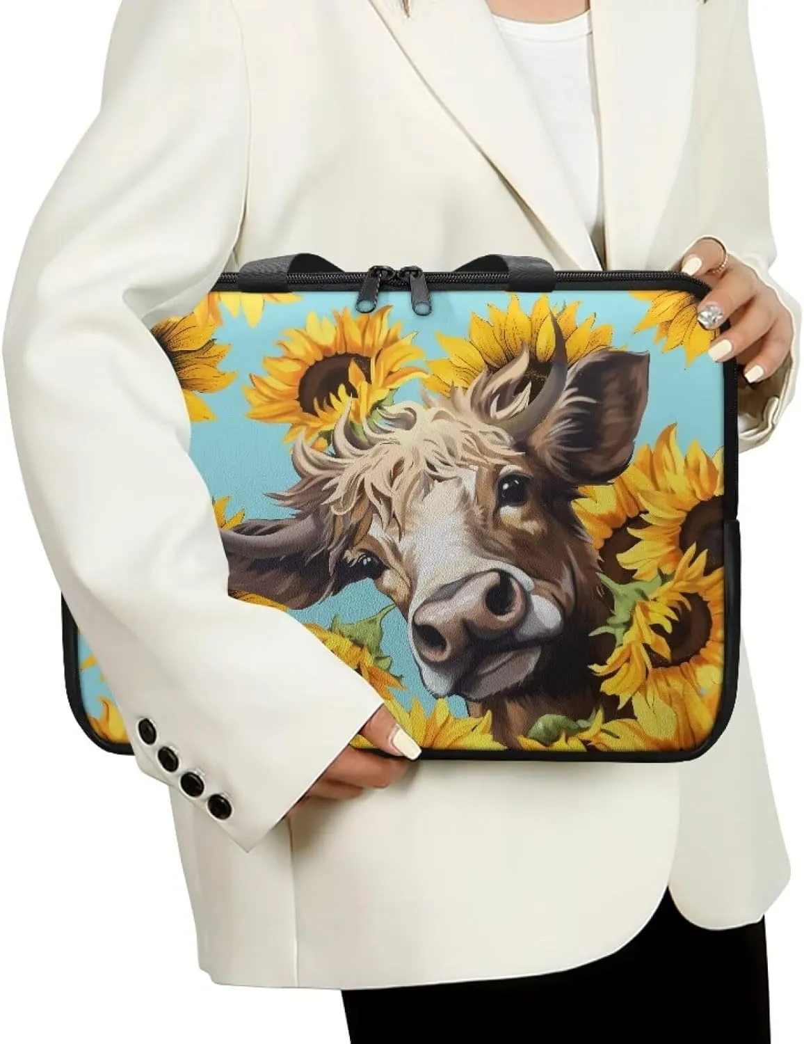 Laptop Bag for Women Men 10-17 Inch Waterproof Pu Leather Laptop Briefcase Handbag Portable Work Computer Tote Bag