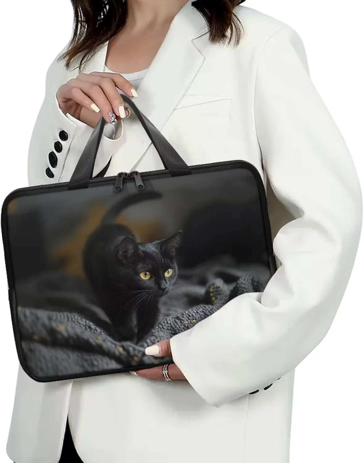 Laptop Bag for Women Men 10-17 Inch Waterproof Pu Leather Laptop Briefcase Handbag Portable Work Computer Tote Bag