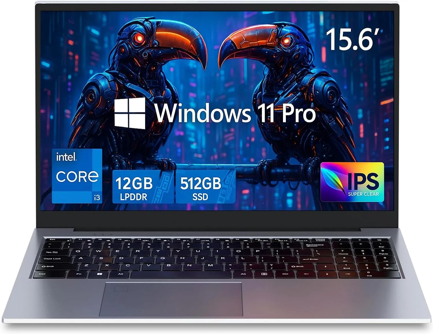 Laptop Gaming,with Backlit Keyboard-Intel Core Laptop i3 (2C/4T, Up to 3.2GHz), 12GB DDR4 RAM 512GB NVMe SSD, 15.6" FHD IPS 180 Viewing Angle, WiFi 6 & Bluetooth - Aluminum Portable Laptop Computer