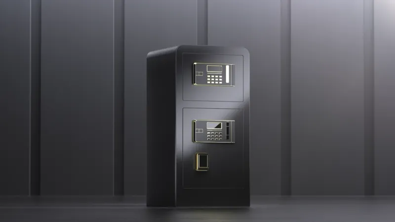 Large Home Safe 4.5 Cub Fireproof Double Lockbox with Digital Keypad