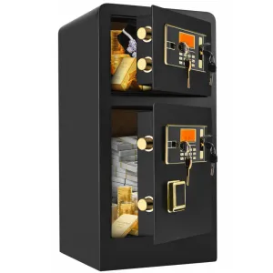 Large Home Safe 4.5 Cub Fireproof Double Lockbox with Digital Keypad