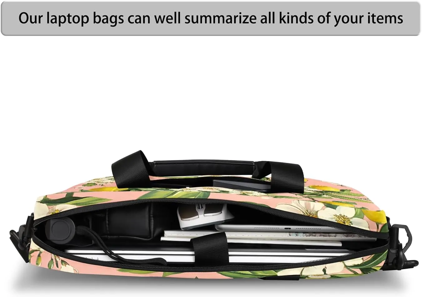 Lemon Tree Laptop Bag for 14 15 15.6 Inch, Waterproof Laptop Sleeve Case Computer Cover Carrying Bag Travel Work Briefcase Shoulder Bags