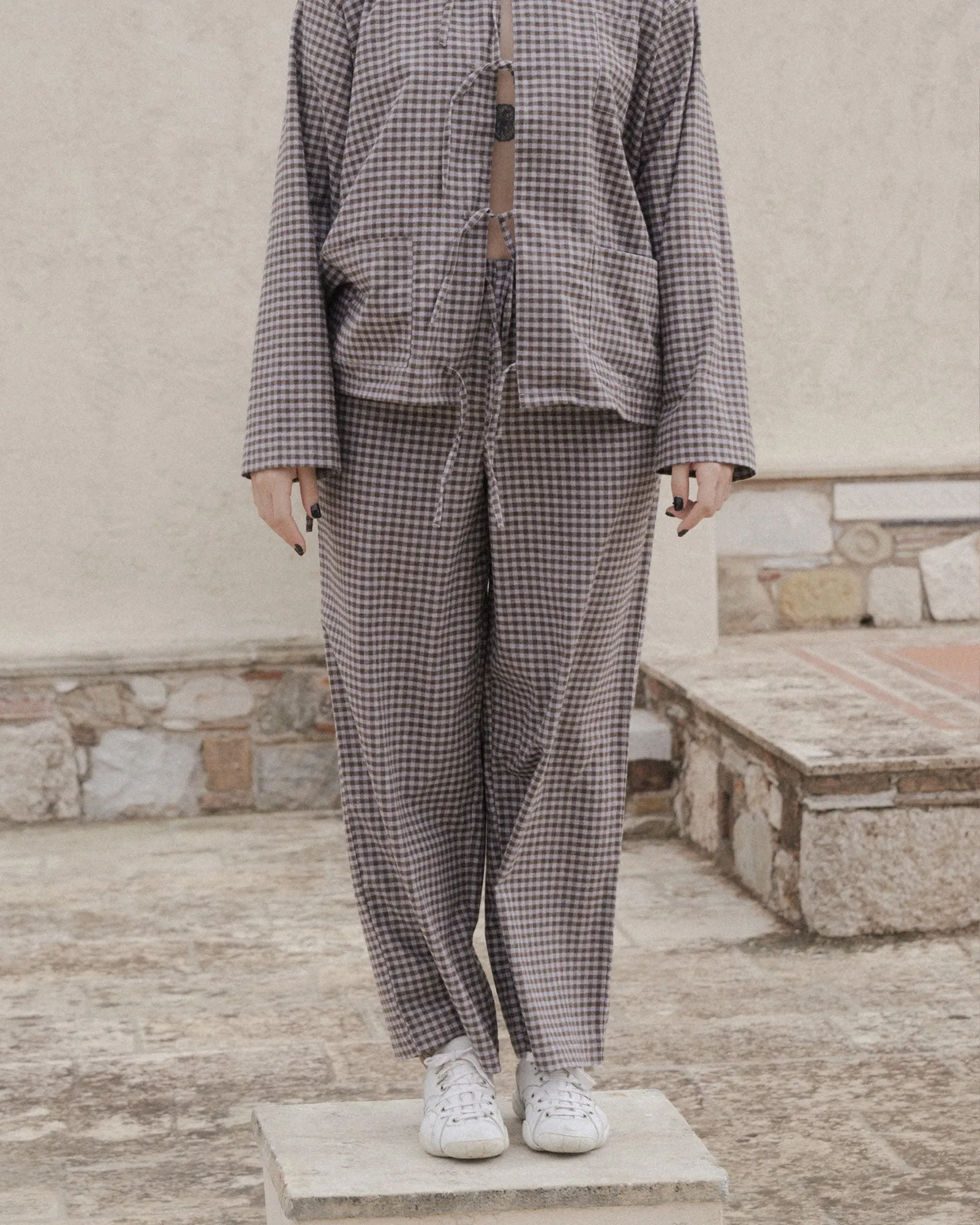 Limber Pants - Organic Cotton - Brown Grey Flannel